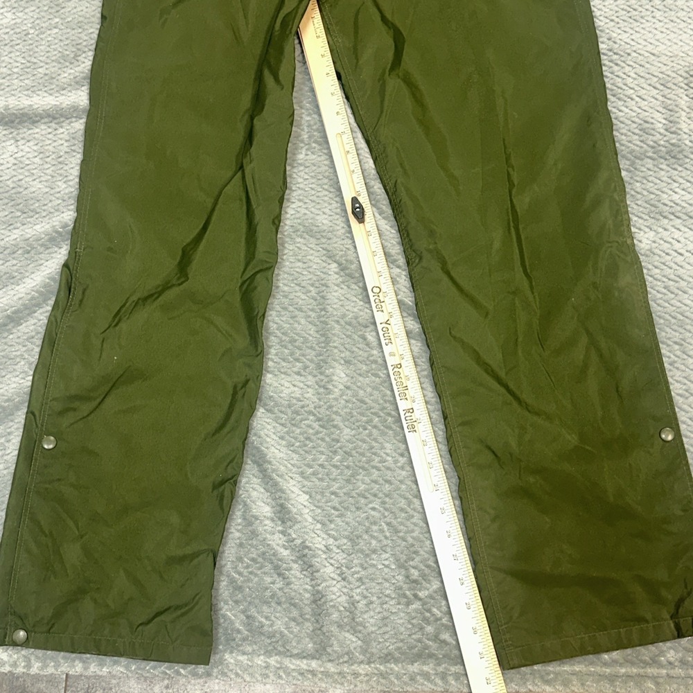 Vintage Blauer Gore Tex Rain Shell Pants Men M  Long Army Green Water Resistant - Picture 3 of 8